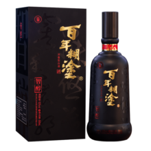 百年糊涂智醇 52度 浓香型白酒 节日送礼白酒 礼盒装 酿造 粮食白酒 52度 500mL 1瓶 下单2瓶赠礼品袋