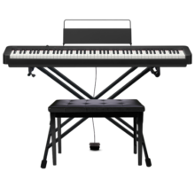 卡西欧（CASIO）电钢琴便携重锤88键CDPS110/EPS130初学入门成人专业考级培训智能 CDP-S110黑色单机+原装单踏板