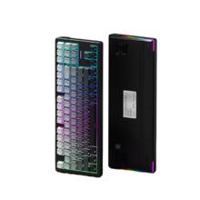 维咖 WEIKAV WK87 87键 三模机械键盘 黑灰渐变 生椰轴 RGB 8000mAh