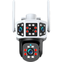 霸天安4g监控无线摄像头无需网络免wifi终身免流量室外农村AI监控器家用360度无死角全彩夜视全景户外 【4G版】送十年免费流量+三画面