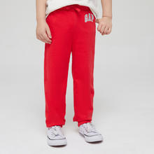 Gap 男女幼童LOGO红色运动卫裤秋冬季款567940儿童装束脚裤