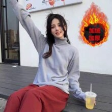 森马集团，GLM 情侣款半高领/高领加绒加厚针织毛衣