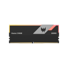 宏碁掠夺者（PREDATOR）32G(16G×2)套装 DDR5 6000频率 台式机内存条 Vesta II 炫光星舰RGB灯条(C30) 石耀黑 AI电脑配件