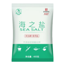 芦花牌家用日晒海盐海之盐无碘无抗结剂绿色健康烹饪提鲜 未加碘海盐400g*1袋 袋