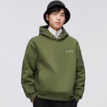波司登 奥莱连帽拼接卫衣轻薄短款羽绒服外套