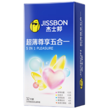jissbon 杰士邦 尊享五合一安全套 32只