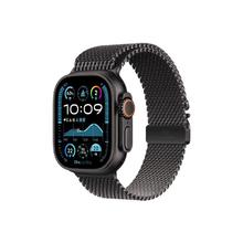 苹果 Apple Watch Ultra2 智能手表 GPS+蜂窝版 49mm 钛金属黑色表壳 黑色米兰尼斯表带 L