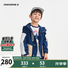 匡威 儿童装2025春季新款时尚运动上衣男女童潮流工装夹克 藏青蓝