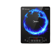 美的（Midea） 电磁炉套装家用触控按键2200W大功率8档火力4D防水炒菜火锅多功能电磁灶 【350MM大面板】RT22E0103