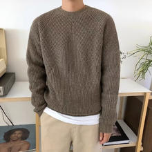 梵意凯 毛衣男宽松慵懒风百搭套头加厚针织衫ins2025秋冬圆领韩版潮流 白色 2XL
