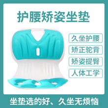 pierre cardin 皮尔·卡丹 皮尔卡丹（pierrecardin）矫姿坐垫 护腰坐垫靠垫座椅子坐垫屁垫透气人体工学坐垫 碧绿