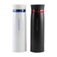 LOCK&LOCK 菲特旋盖轻量保温杯商务情侣水杯子白蓝+黑红450ml*2情人节礼物