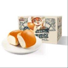 三只松鼠纯奶老面包糕点点心早餐代餐休闲零食饱腹食品小吃营养健康整箱 【约19枚】纯奶老面包1000g*1箱