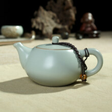 10日20点50分、限300件：汝道汝窑茶壶 陶瓷功夫茶具 汝窑年年高升壶160ml