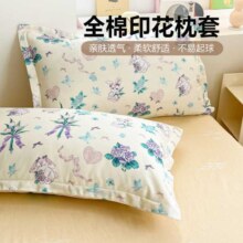 洁丽雅 全棉枕套一对装纯棉枕套家用床上用品单件套枕套对装