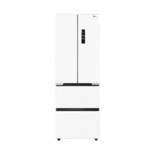 美的（Midea）421法式四门白色多门60cm超薄无缝嵌入底部散热9分钟急速净味一级能效电冰箱国家补贴20% MR-421WUFPZE 极地白-锦缎