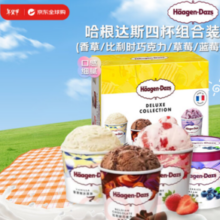 Häagen·Dazs 哈根达斯 香草/比利时巧克力/草莓/蓝莓和奶油冰淇淋 4*100ML