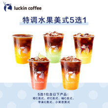luckin coffee/瑞幸咖啡 特调水果美式5选1电子优惠券