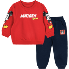 迪士尼宝宝（Disney Baby）童装男童套装潮酷米奇宝宝卫衣套装保暖舒适 红色 4岁/身高110cm