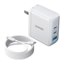 ANKER安克100W氮化镓充电器GaN2三口快充数据线套装适用iPhone16/15华为联想三星小米笔记本电脑macbook