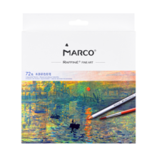 马可（MARCO）拉菲尼水溶性彩色铅笔72支装学生儿童男孩女孩绘画涂色画笔专业美术生日礼物开学套装 速写 马克笔绘画