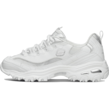 SKECHERS斯凯奇女鞋厚底增高熊猫鞋舒适防滑老爹鞋透气小白鞋 白色/WHT 【网眼透气】 35