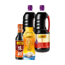 PLUS会员：李锦记 锦珍生抽 1.45kg*2+醇酿陈醋 500ml+金蚝油 550g 调味品组合套装