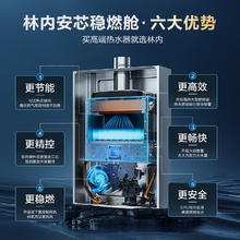 林内 燃气热水器天然气家用恒温密闭稳燃20/24升GC21