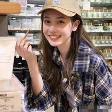 DESSO 唐狮集团小众复古宽松慵懒风格子衬衫
