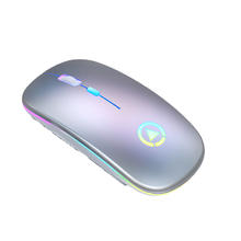 银雕 充电版 2.4G 无线鼠标 RGB 1600DPI 银色