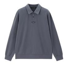佐丹奴 长袖Polo衫男复古运动风纯棉字母刺绣翻领休闲上衣01014785
