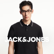 JACK&JONES杰克琼斯 夏季商务休闲百搭polo衫 E40黑色