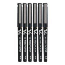 26日0点开始、限700件：百乐（PILOT）BX-V5黑色中性笔0.5mm 直液式走珠笔 6支