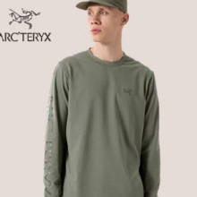 ARC'TERYX 始祖鸟 CAPTIVE ARC'WORD LS 透气男子棉质长袖T恤 Forage幽雾绿