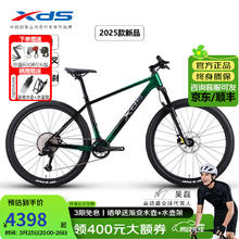 喜德盛 山地自行车2025款MT1碳纤维车架油碟刹1x10速反叉桥油簧前叉 松山绿 27.5X17
