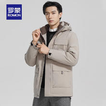 罗蒙 鹅绒羽绒服男士中长款599元