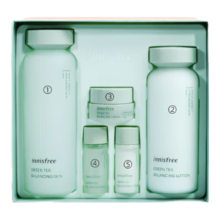 悦诗风吟绿茶平衡舒润水乳套装200ml+160ml+15ml+15ml+10ml临期清仓