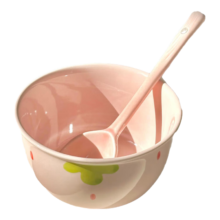 奶油粉草莓陶瓷釉下彩餐具套装 【2件套】