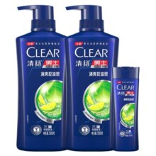 【淘金币超补补贴】清扬清爽控油/活力/防脱韧发发水500×2+100