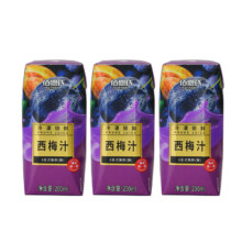 天猫U先、需入会：佰恩氏 西梅汁 200ml*3瓶