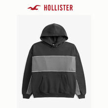 HOLLISTER 霍利斯特 24春秋款抓绒情侣美式连帽卫衣男装女装KI322-4261 黑色图案 XS