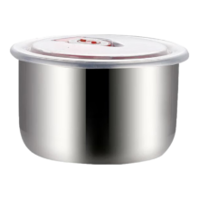 不锈钢保鲜盒 商用带盖食品级 小号两个装 11.2x6.5cm