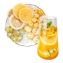 8日20点20分、限1000件：九物道 青桔柠檬百香果茶 水果冷泡茶冻干柠檬片 7g*40包