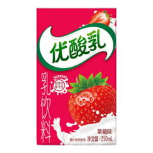 伊利 优酸乳草莓味250ml*24盒*2