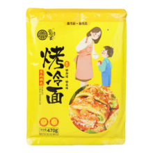 壹传食烤冷面470g东北特色铁板面片面皮 带酱料 早餐夜宵方便速食6片装