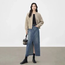 5日10点：对白 女式短款毛衣外套