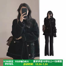 FOURDATRY 黑色羊羔毛外套