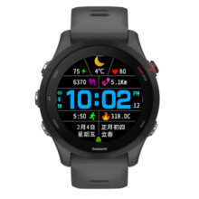 佳明（GARMIN） FR255运动跑步腕表多频多星智能心率血氧游泳骑行铁三训练跑马表 Forerunner255 神秘灰