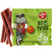 顽皮 Happy100系列 狗零食 醇香牛肉棒 400g