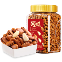 百草味东北松子500g 大颗粒罐装坚果休闲零食手剥易开口 【袋装锁鲜】东北松子100g*5袋